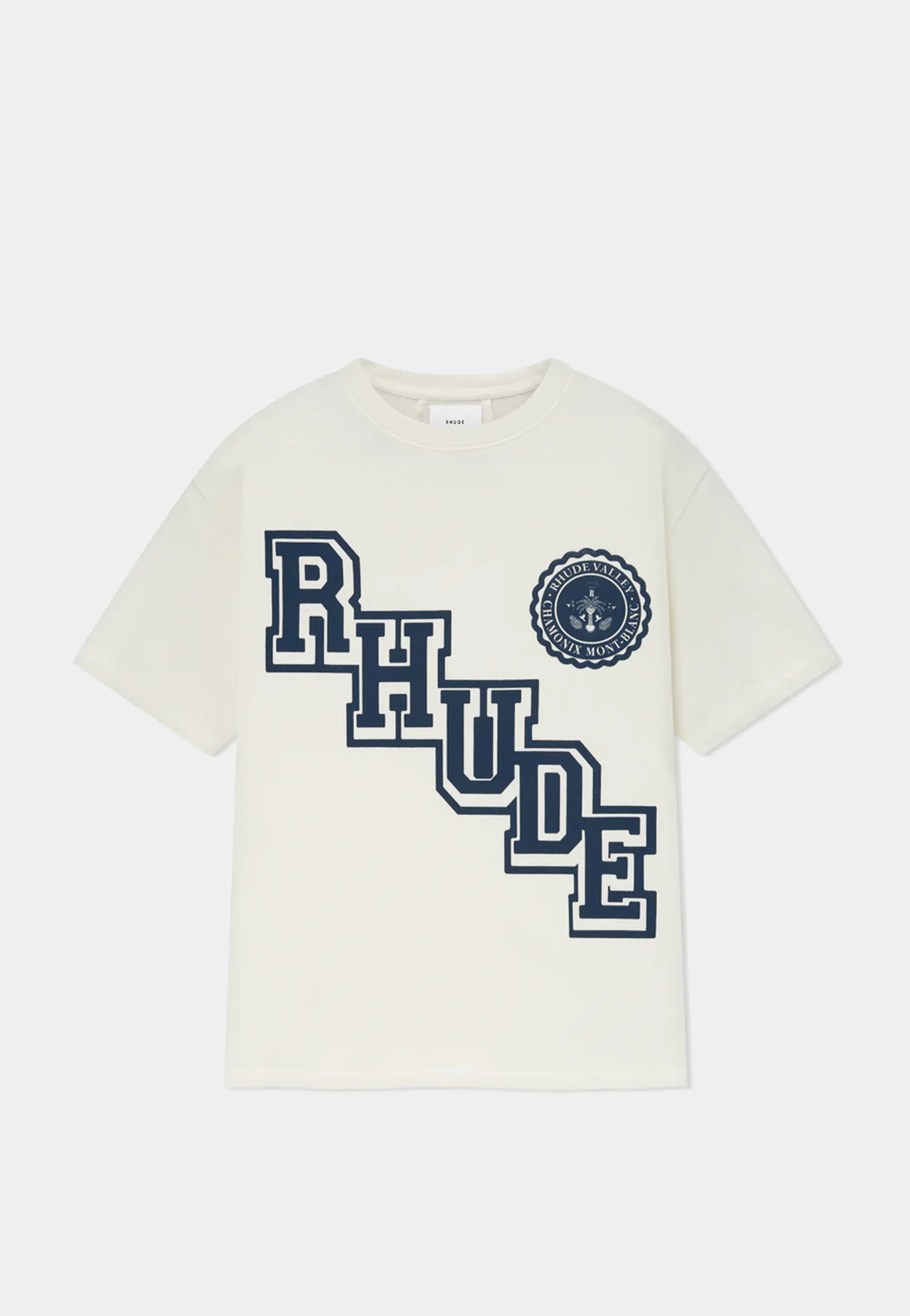 Rhude Collegiate Crest Tee Vtg White