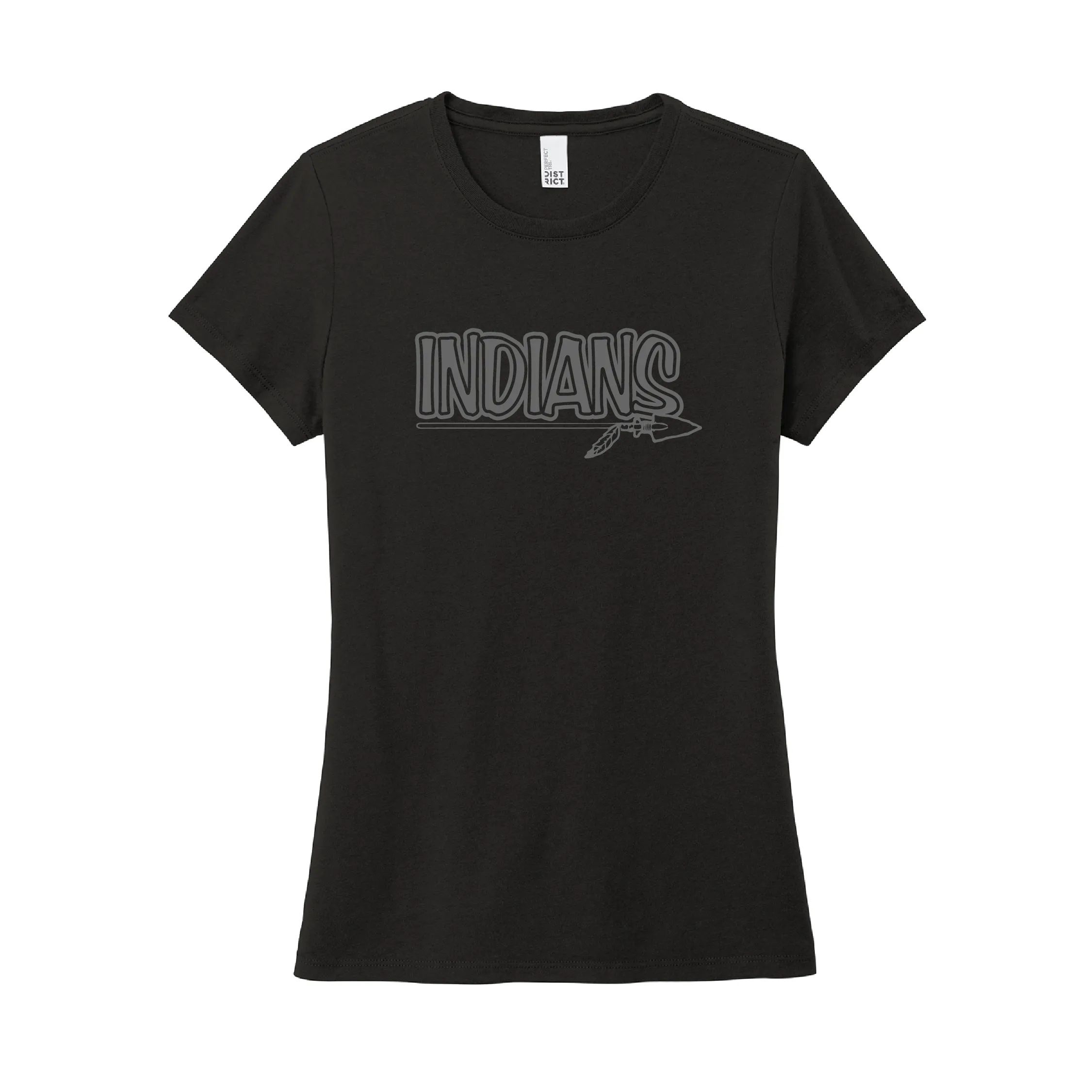 Riverside Indians 'Blackout' Ladies Tri-Blend T-Shirt