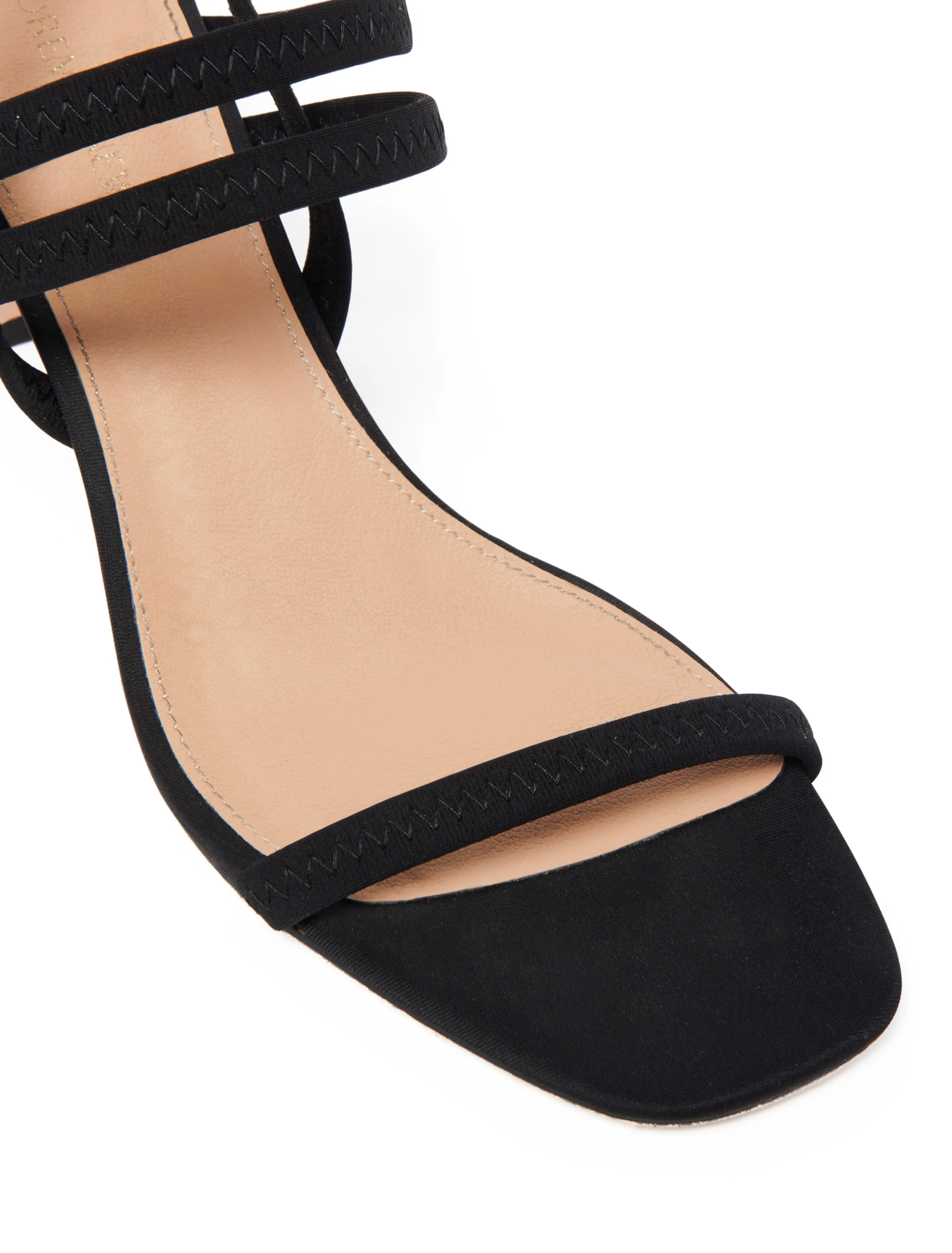 Rory Elastic Strap Block Heel