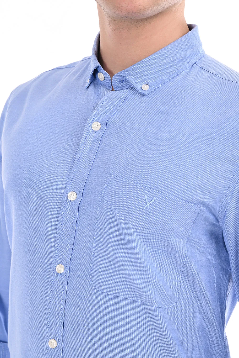 Sky Blue New Age Oxford Semi Formal Shirt