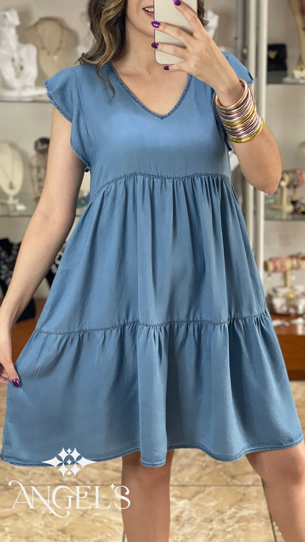 Tencel Tiered Dress