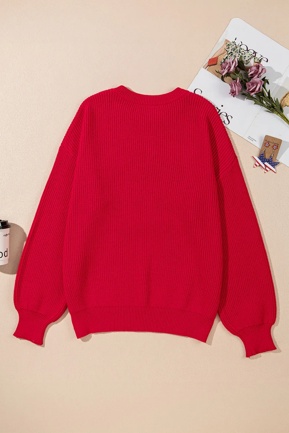 Tinsel Crew Neck Plus Size Sweater