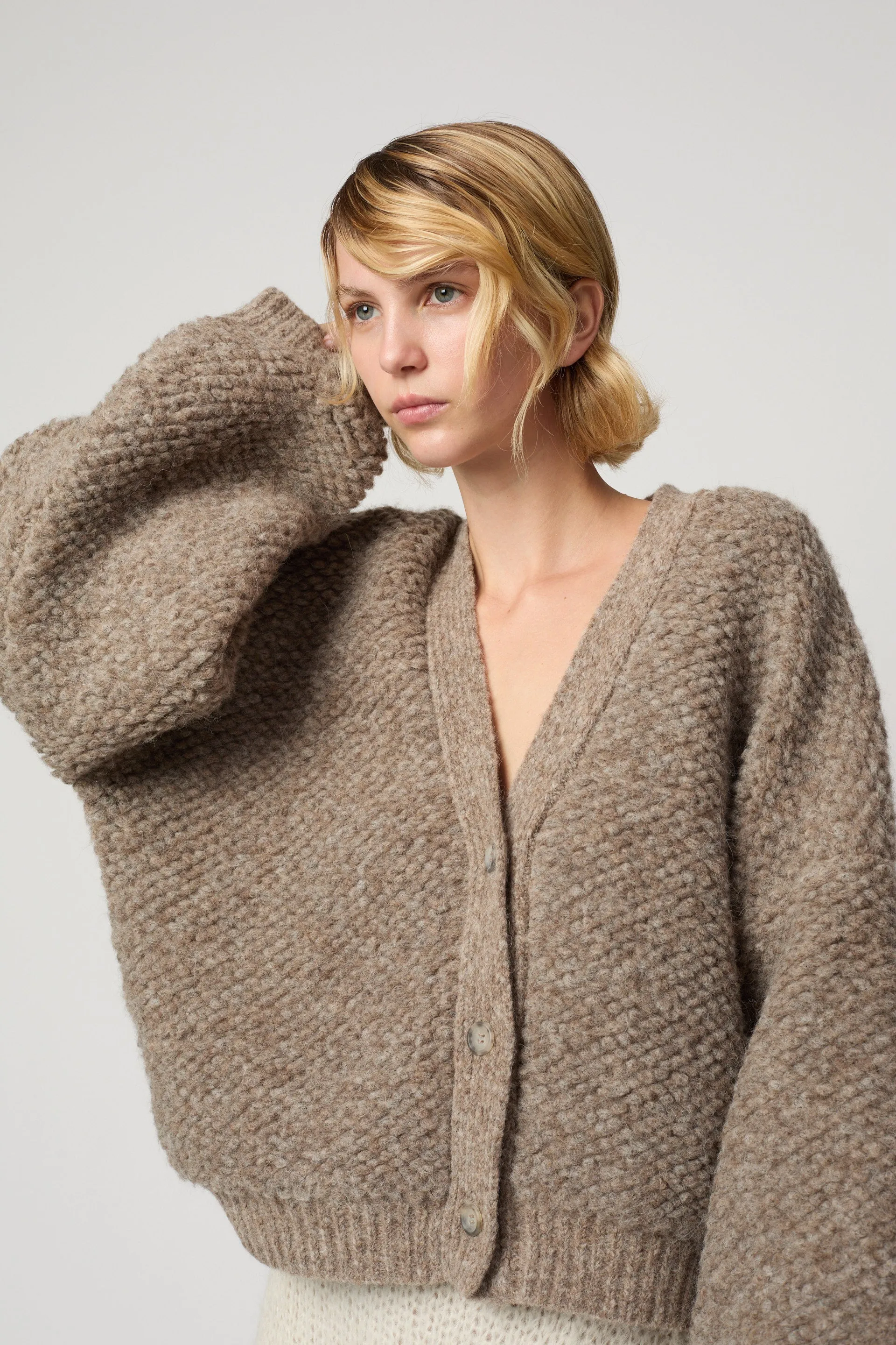 TRISTAN CARDIGAN, FRENCH TERRY