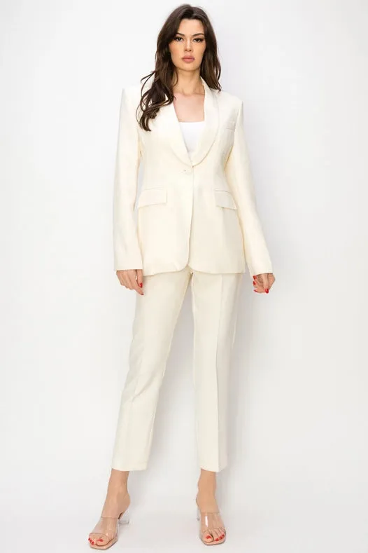 Tuxedo Jacket  Off White