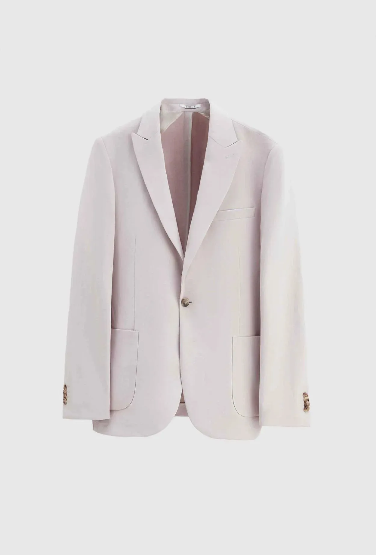 Twn Slim Fit Beige Dobby Fabric Jacket