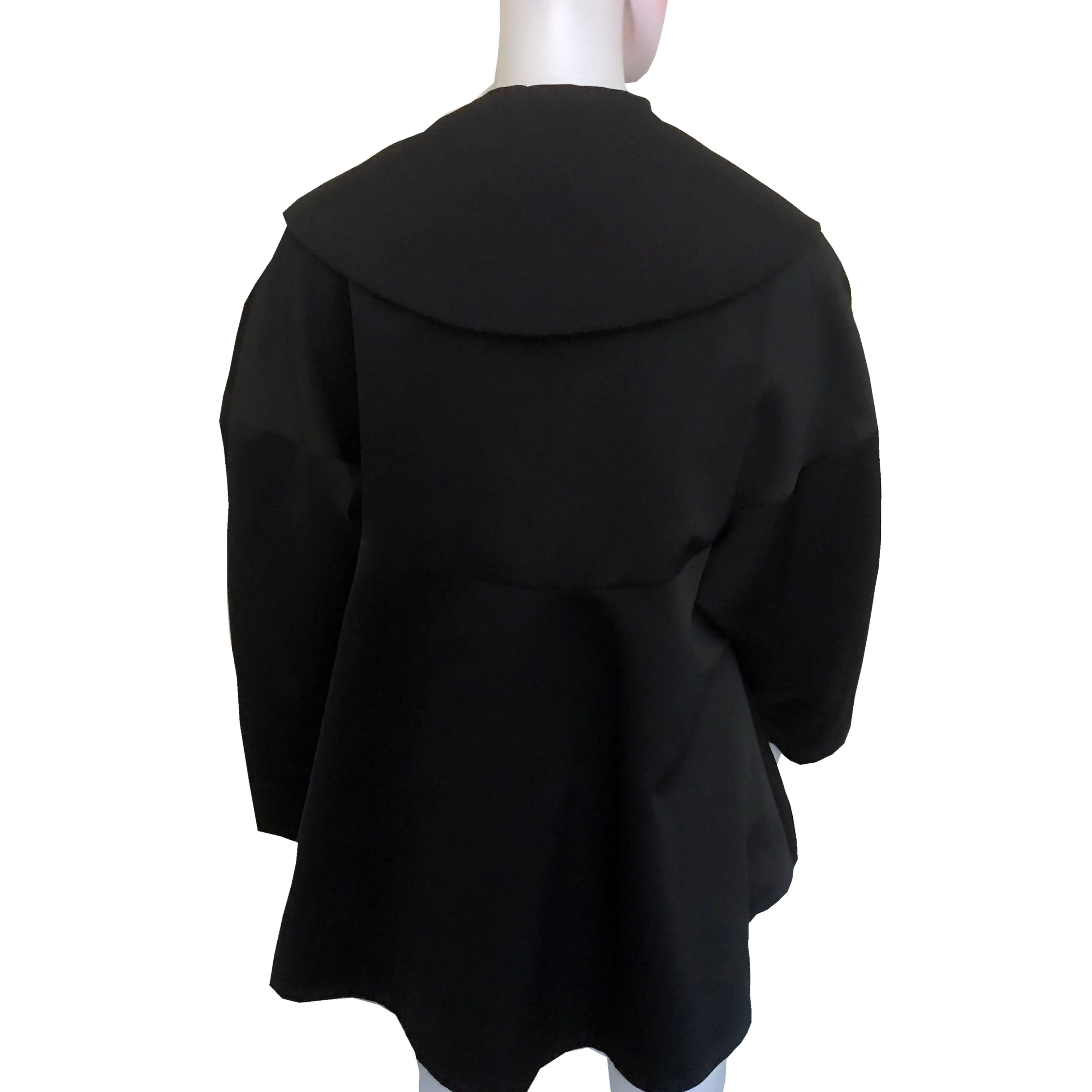 Vintage 1980s Oleg Cassini Black Satin Jacket