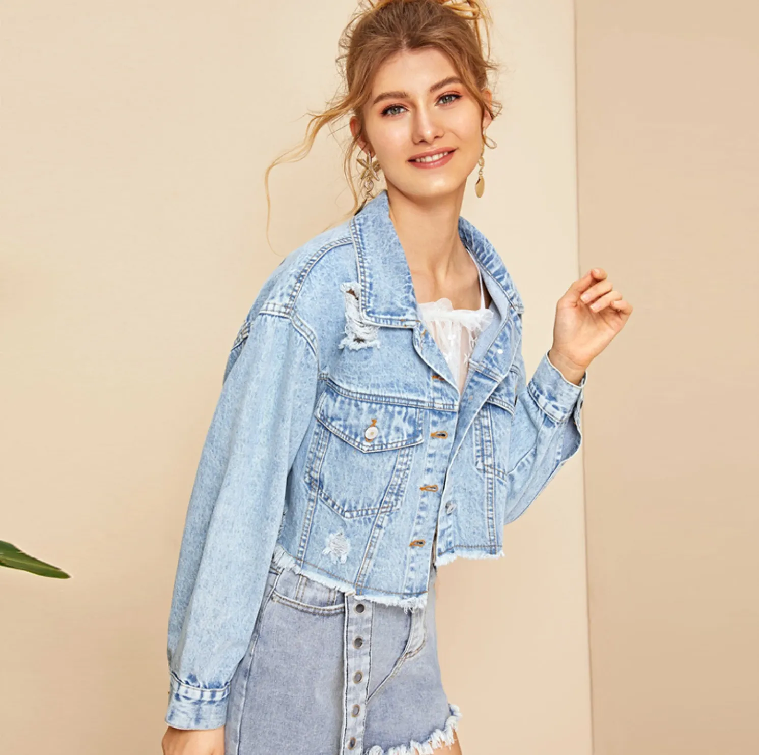 Women's Spring/Autumn Casual Denim Jacket